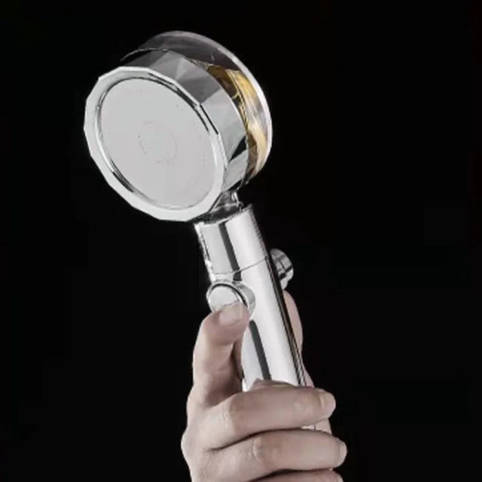 High-Pressure Shower Head Handheld Turbo Fan 360-degree Spinning Water Saving Hydro Jet Shower Head with Filter - Purple - 4