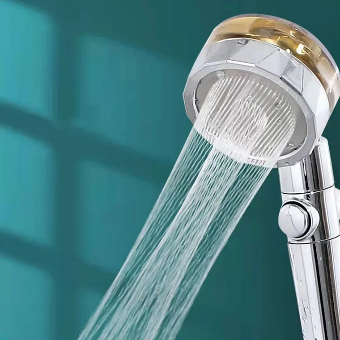 High-Pressure Shower Head Handheld Turbo Fan 360-degree Spinning Water Saving Hydro Jet Shower Head with Filter - Purple - 5