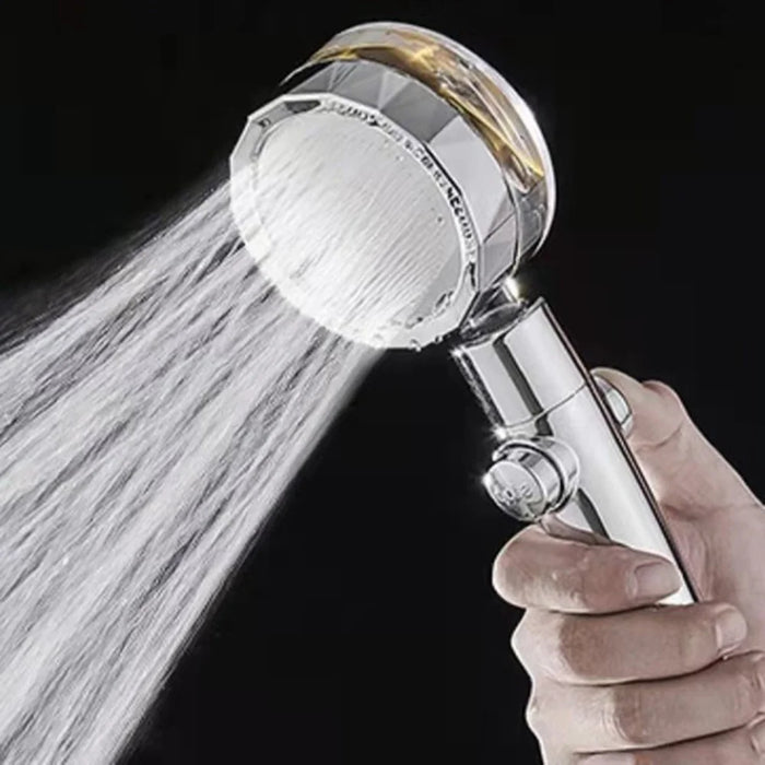 High-Pressure Shower Head Handheld Turbo Fan 360-degree Spinning Water Saving Hydro Jet Shower Head with Filter - Purple - 6