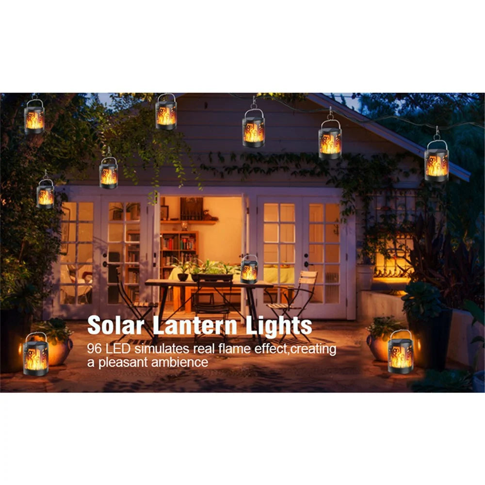 Solar Lantern Landscape Lights Chinese Knot Flame Hanging Lights Waterproof Outdoor Lawn Ground Garden Lights Decorative Lighting - 5