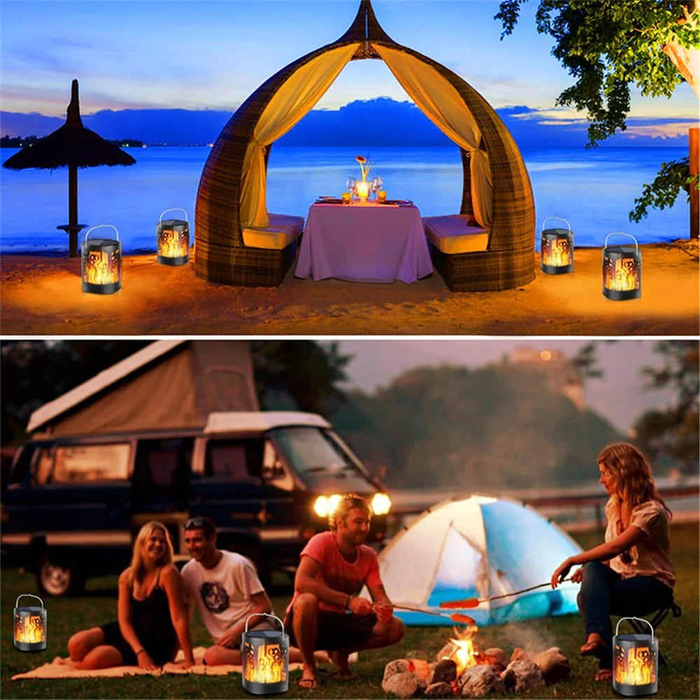 Solar Lantern Landscape Lights Chinese Knot Flame Hanging Lights Waterproof Outdoor Lawn Ground Garden Lights Decorative Lighting - 7