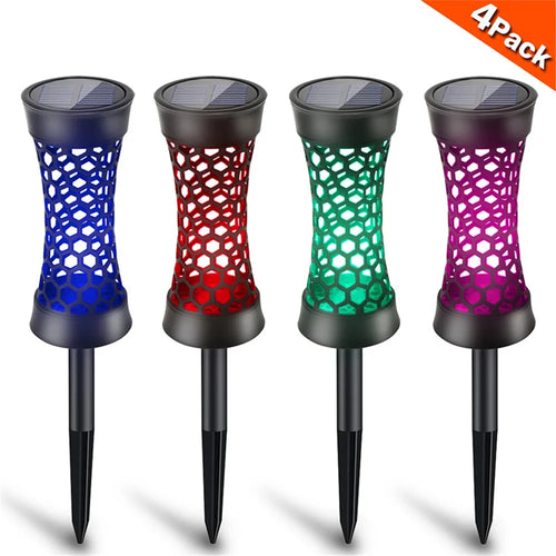 YY-5018C 4Pcs Solar Light Outdoor Garden Light Waterproof LED Colorful Garden Lawn Light Landscape Decorative Light for Home Yard Decoration - 1