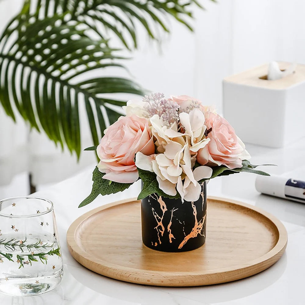XY-2933 Scented Candle Gold Marble Pattern Nordic Style Ceramic Bottle Jar Candle Aromatherapy Home Decoration - Blackberry /  Laurus - 2