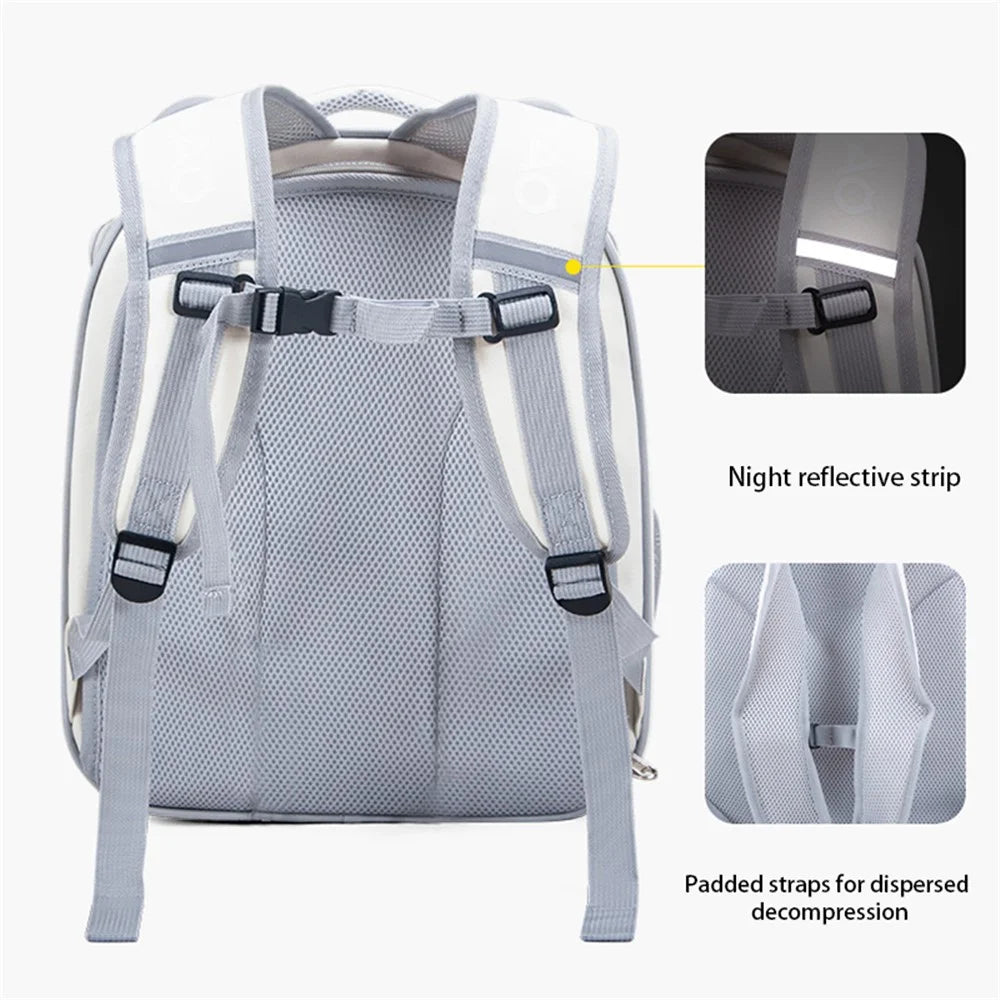 BAOSIMAO BD Series Cat Backpack Carrier Dual Sides Expandable Breathable Pet Gift Backpack - Beige - 3