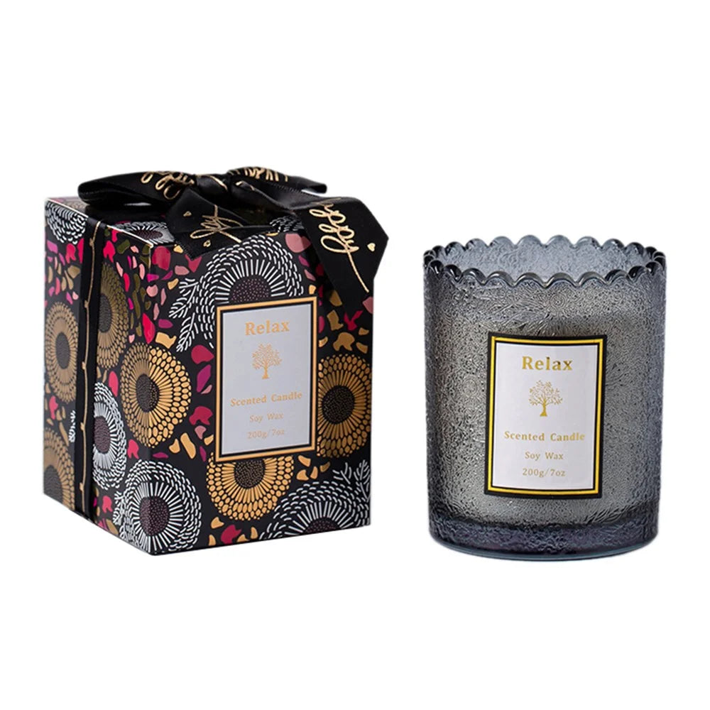 XY-_MG_2387 Home Scented Candle Natural Soy Wax Glass Jar Candle Gift - Sage / Sea Salt - 1