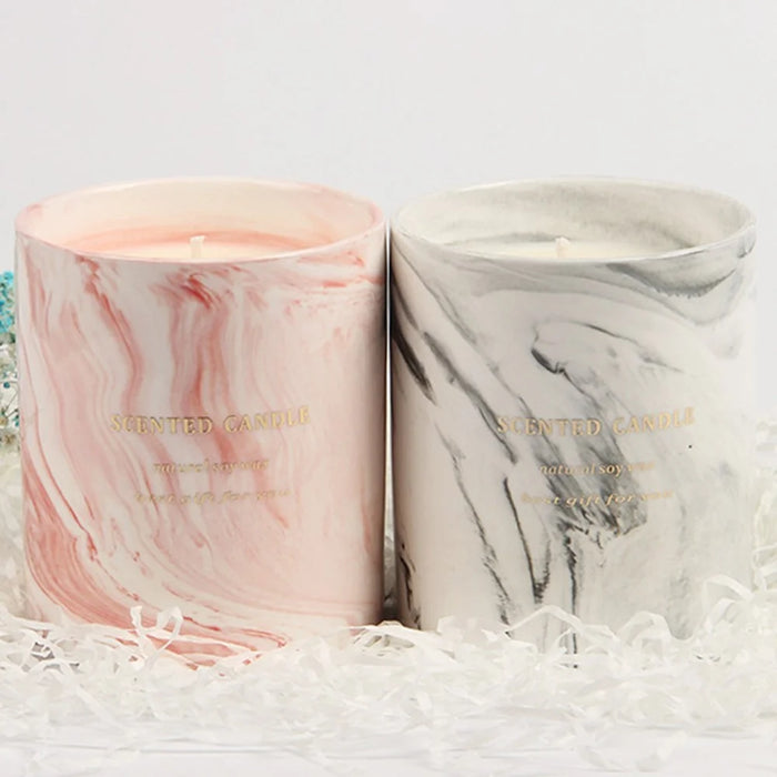 XY186 Scented Candle Ceramic Cup Soy Wax Soy Wax Candle Home Fragrance Decor Gift - Sakura / Tea - 6