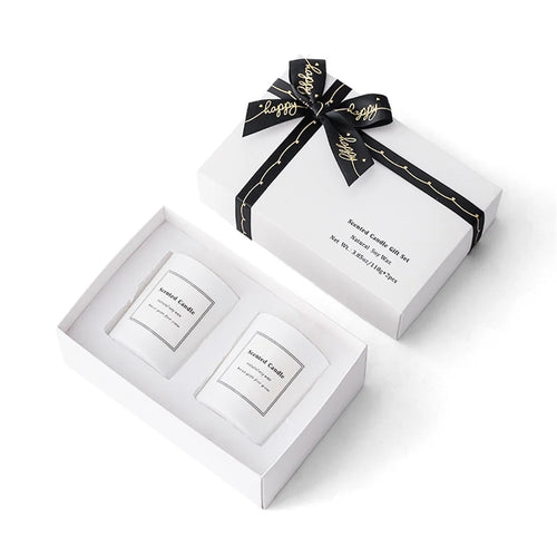 XY-8924 2Pcs Scented Candles Gift Set Smokeless Fragrance Soy Wax Candles - Rose+Magnolia - 1