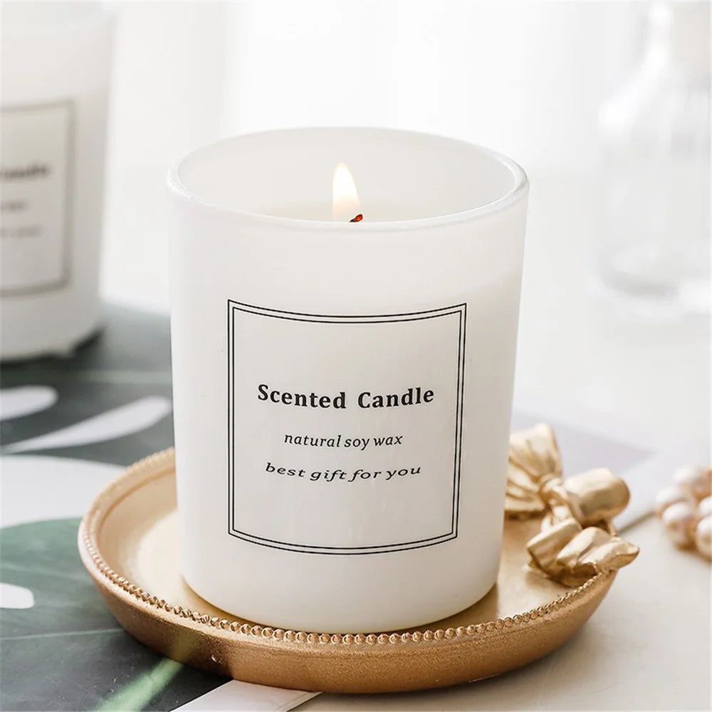 XY-8924 2Pcs Scented Candles Gift Set Smokeless Fragrance Soy Wax Candles - Rose+Magnolia - 6