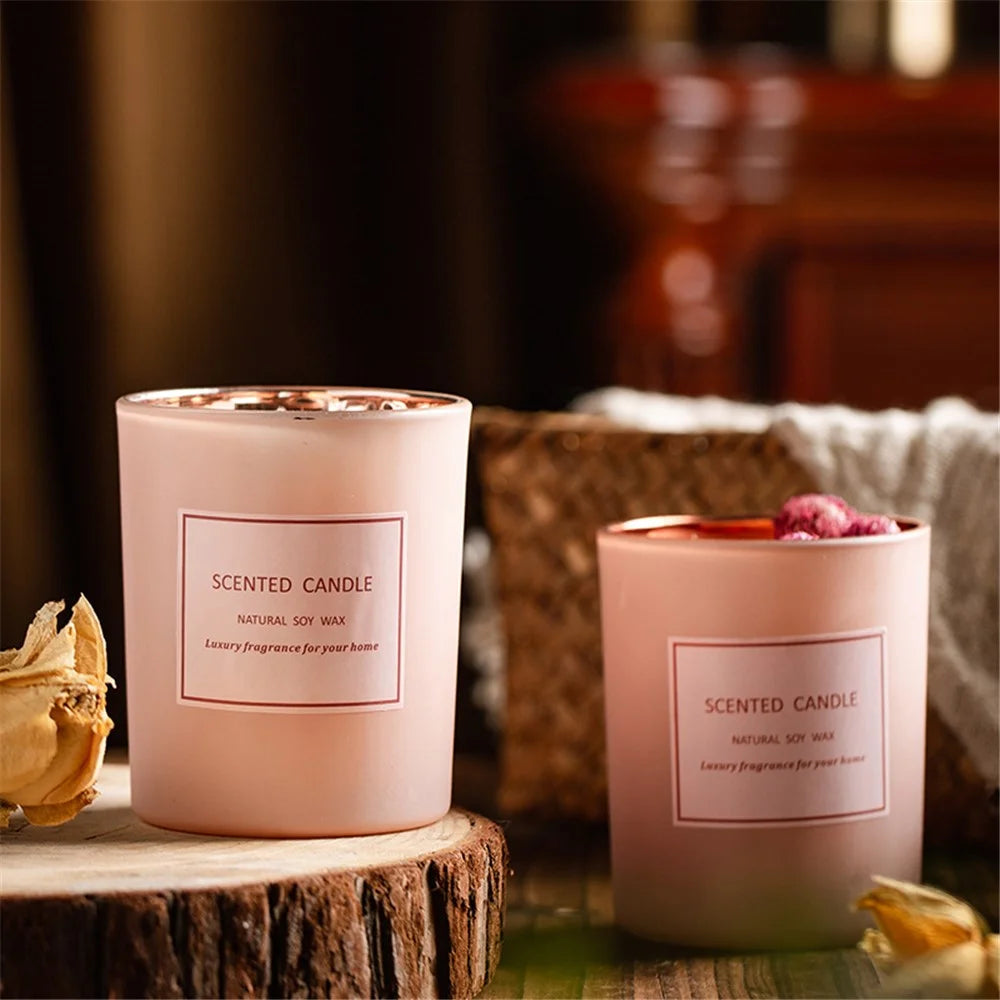 XY202104202 Dried Flower Scented Candle Aromatherapy Soy Wax Home Candles Pink Atmosphere - Ground - 7