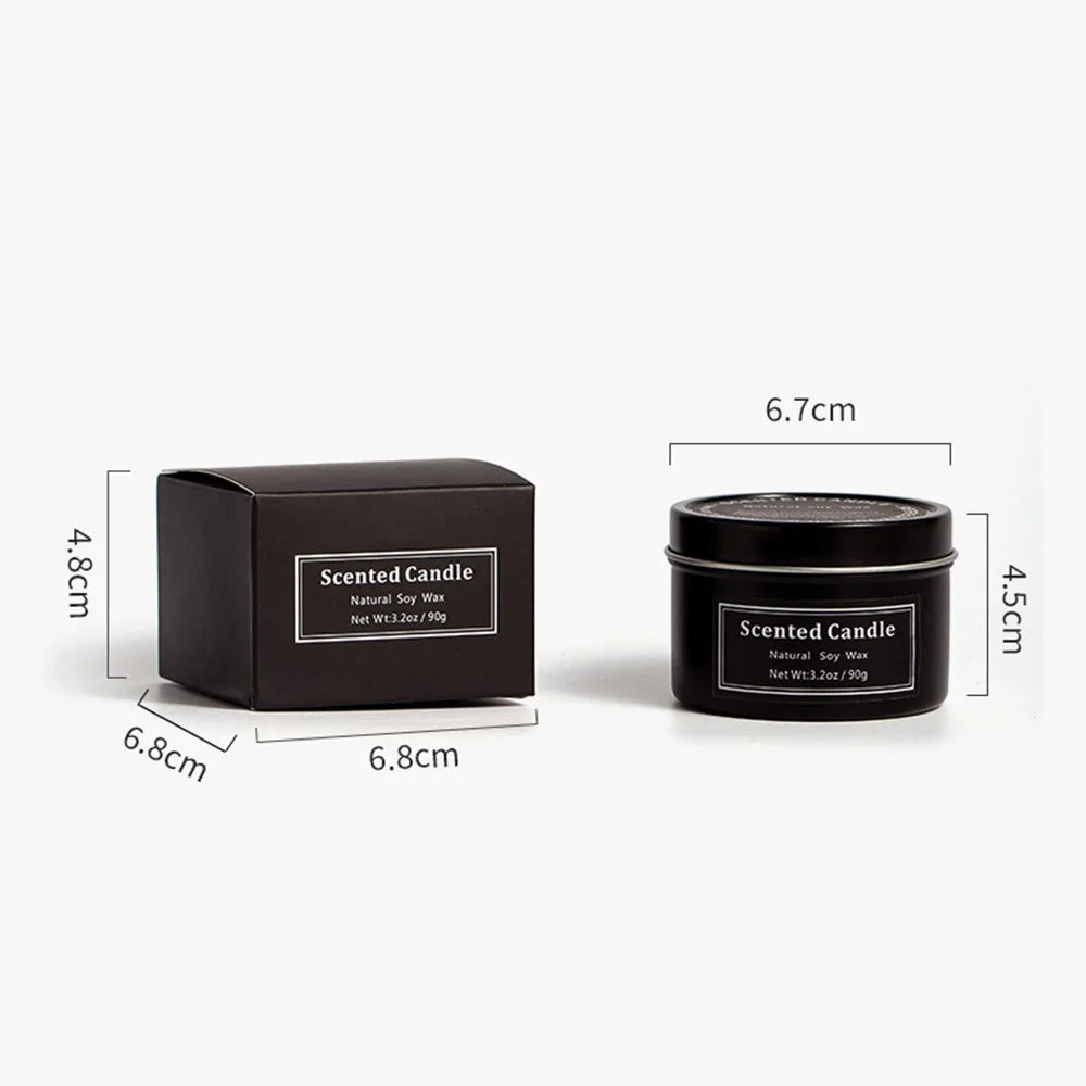 XY20210423 Scented Candle Soy Wax Apothecary Metal Jar Votive Candles Valentine Present - White Tea - 7
