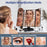 3 Side Foldable Makeup Mirror Dimmable Light 22LED Tabletop Vanity Mirror with Small Round Mirror - Black - 3