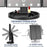 3 Side Foldable Makeup Mirror Dimmable Light 22LED Tabletop Vanity Mirror with Small Round Mirror - Black - 4