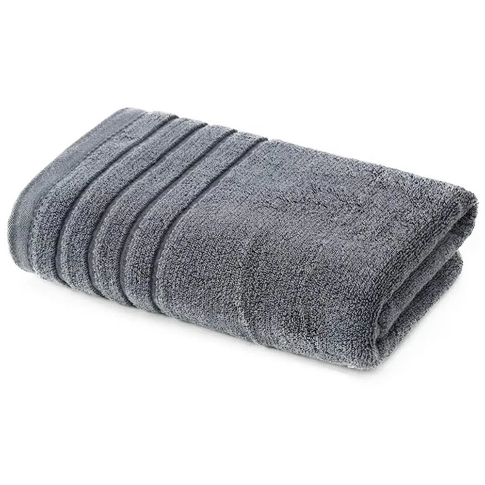 50x100cm Ultra Soft Bath Face Washing Towel Highly Water Absorbent Cotton Bath Towel - Grey - 1