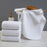 100CMX200CM White Bath Towel Extra Absorbent Quick Dry Cotton Towel for Hotel Home Bathroom Spa  Gym - 2