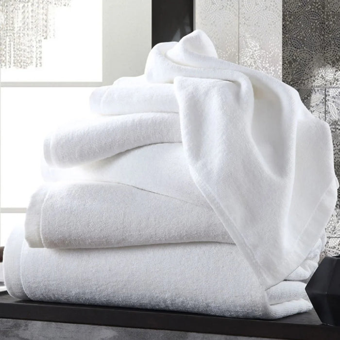 100CMX200CM White Bath Towel Extra Absorbent Quick Dry Cotton Towel for Hotel Home Bathroom Spa  Gym - 3