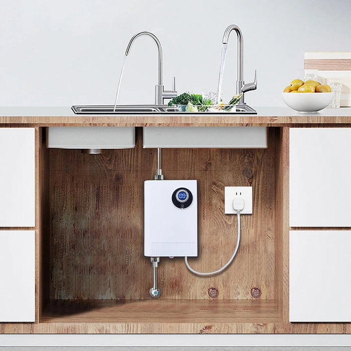 Kitchen Mini Electric Water Hearer Constant Temperature Instant Water Heater, 3800W EU Plug 220V - Black - 2