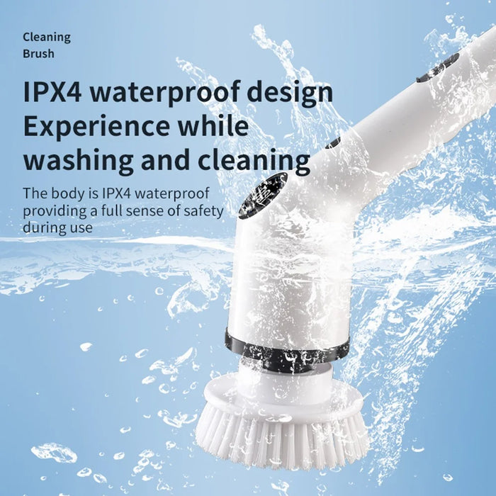 Electric Cleaning Brush Handheld Rechargeable Spin Scrubber for Home Cleaning with 8 Replaceable Heads - 7