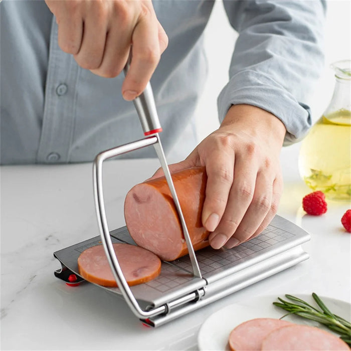 Stainless Steel Cheese Cutter with Scale Cheese Butter Slicer Vegetable Fruit Cutter (No FDA Certified, BPA Free) - 5