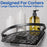 Space Aluminum Bathroom Corner Shelf Adhesive Wall Mount Shower Shampoo Triangular Storage Rack - Black - 3