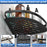 Space Aluminum Bathroom Corner Shelf Adhesive Wall Mount Shower Shampoo Triangular Storage Rack - Black - 6