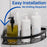 Space Aluminum Bathroom Corner Shelf Adhesive Wall Mount Shower Shampoo Triangular Storage Rack - Black - 7