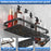 Bathroom Aluminum Shelf Shower No Drill Wall Mounted Organizer Rectangular Storage Rack - Black - 4