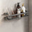 Bathroom Aluminum Shelf Shower No Drill Wall Mounted Organizer Rectangular Storage Rack - Grey - 2