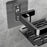 Bathroom Aluminum Shelf Shower No Drill Wall Mounted Organizer Rectangular Storage Rack - Grey - 5
