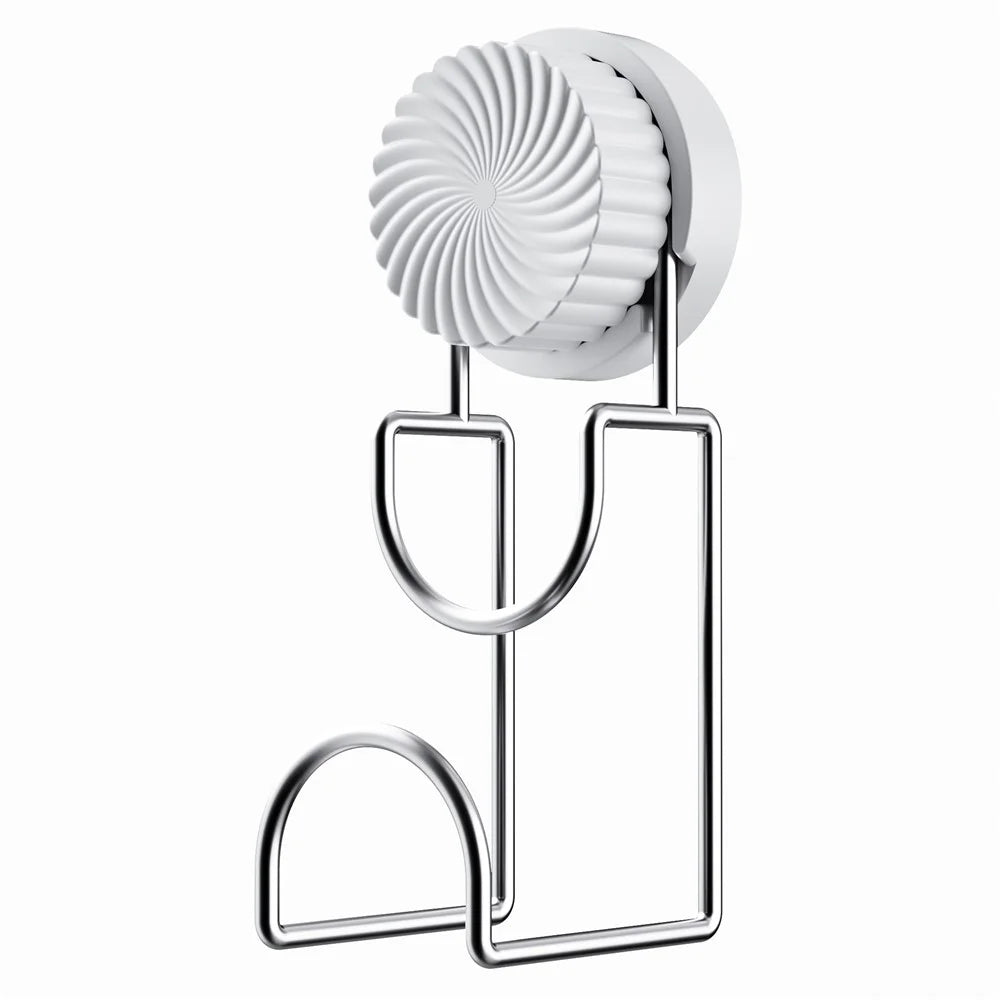 Suction Cup Wash Basin Holder Iron Art Bathroom Wall Mounted Basin Hanging Hook - White - 1