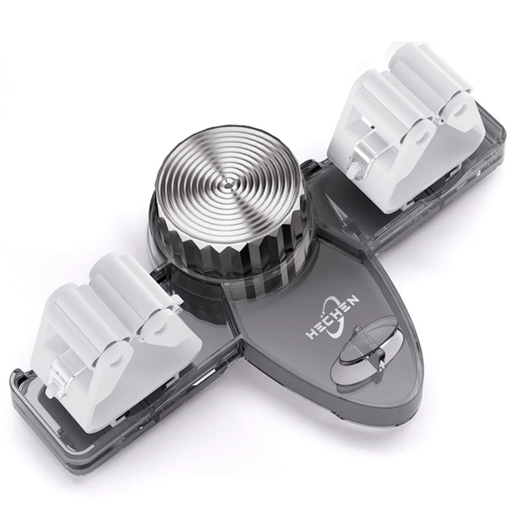 Suction Cup Mop Holder Hooks No Drill Wall Mount Removable Bathroom Organizer Storage Clip - Transparent Grey - 1