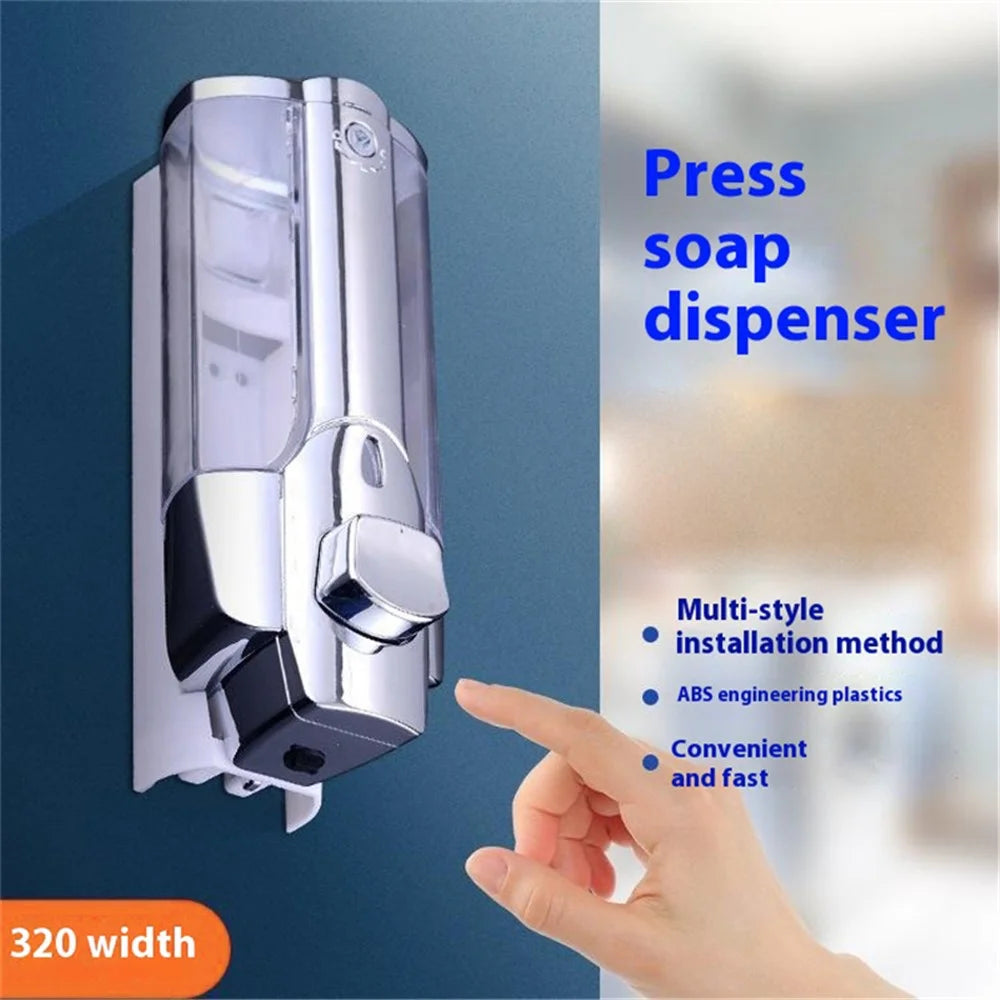 Wall Mounted Hand Soap Dispenser 350ML Shower Pump Dispenser for Hotel / Kitchen / Bathroom - 4