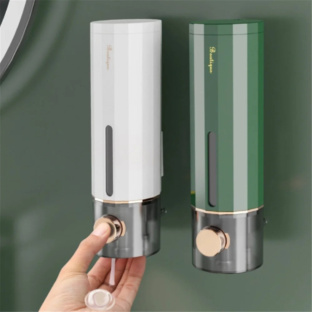 Soap Dispenser Wall Mounted 450ml Bathroom Shower Gel Shampoo Foam Pump - Green - 3