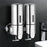 1000ml Stainless Steel Double Head Soap Dispenser Manual Push Shampoo Body Wash Soap Container - 2
