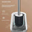 Silicone Toilet Brush Set with Stand Wall Mounted Long Handle Cleaning Brush for Bathroom - 2