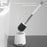 Silicone Toilet Brush Set with Stand Wall Mounted Long Handle Cleaning Brush for Bathroom - 3
