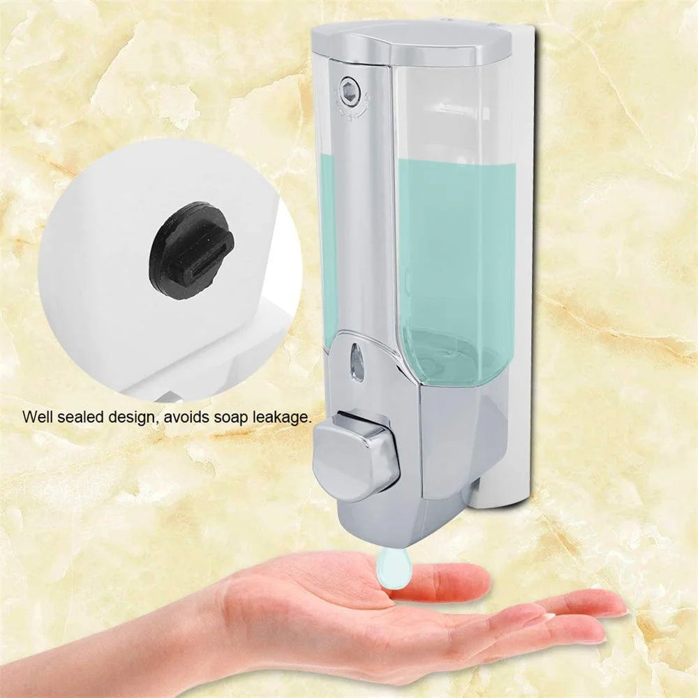 Wall Mounted Soap Dispenser 350ML ABS Plastic Hand Shower Dispenser for Hotel / Kitchen / Bathroom - 4