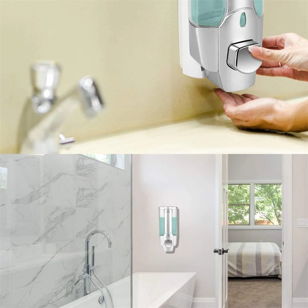 Wall Mounted Soap Dispenser 350ML ABS Plastic Hand Shower Dispenser for Hotel / Kitchen / Bathroom - 6