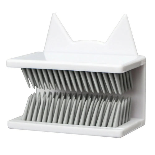 Shower Wall Hair Catcher Bathroom Bathtub Drain Protector Hair Collector Anti Clog Device For Home Use - Cat Ears  /  White - 1