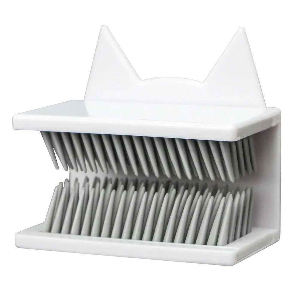 Shower Wall Hair Catcher Bathroom Bathtub Drain Protector Hair Collector Anti Clog Device For Home Use - Cat Ears  /  White - 1