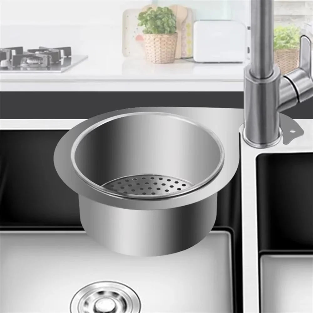 22.5 x 10 x 6cm Kitchen Sink Swan Drainer Stainless Steel Hanging Basket Dry Wet Separation Rack (No FDA) - 6