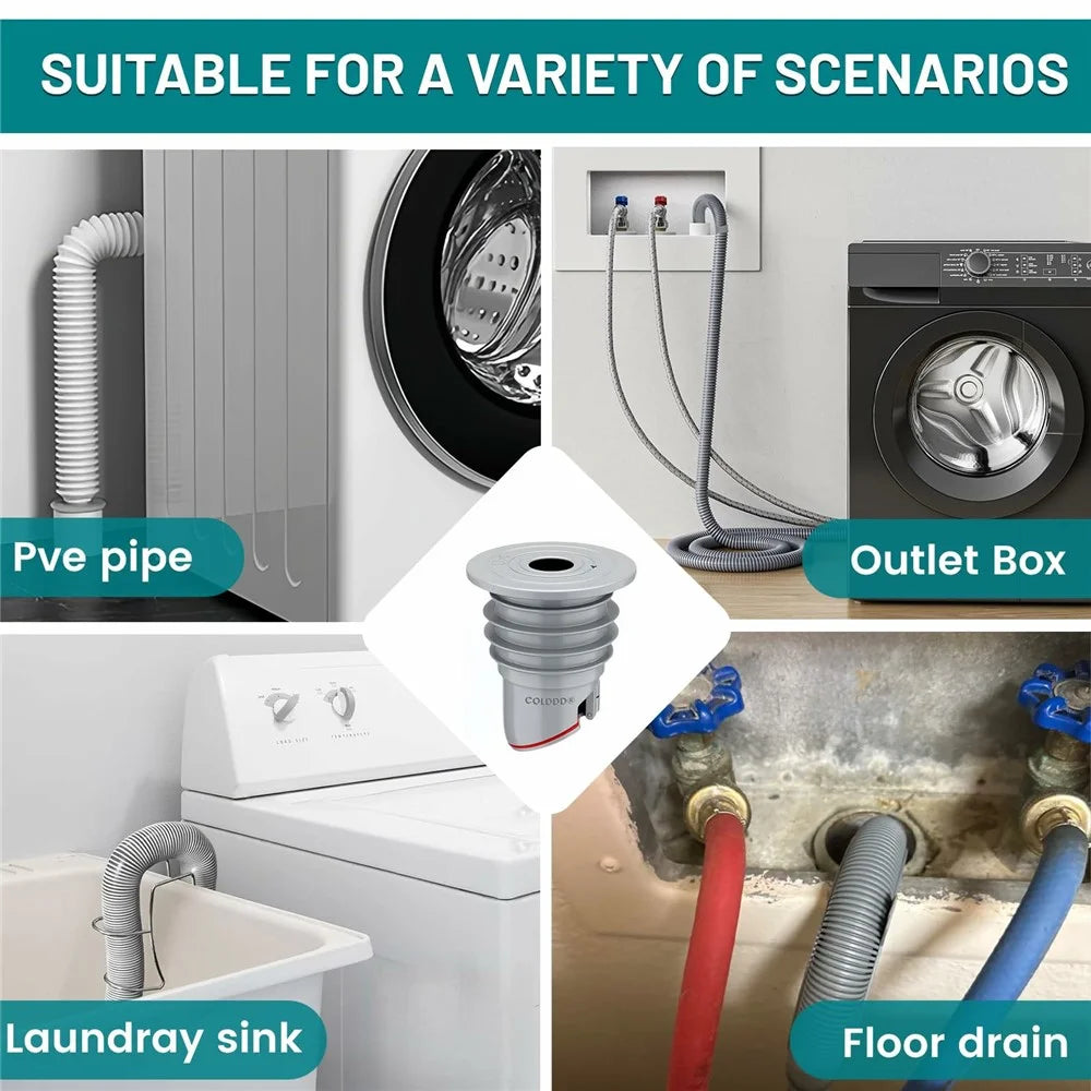 45-50mm Sewer Pipe Silicone Drain Seal Ring Kitchen Sink Washing Machine Bathroom Anti-Odor Drain Pipe Connection Plug - 5