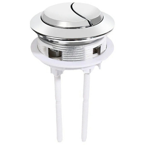 Size S Toilet Tank Flush Button Dual Push Universal Toilet Flush Round Switch - White - 1