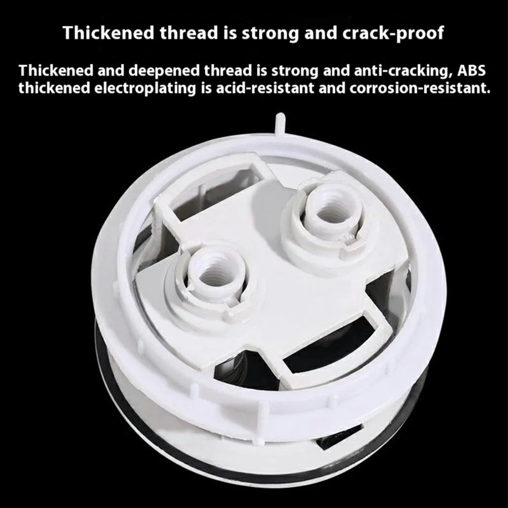 Size S Toilet Tank Flush Button Dual Push Universal Toilet Flush Round Switch - White - 4