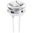 Toilet Tank Flush Button Dual Push Universal Seat Press Round Switch for Bathroom, Size L - White - 1