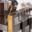 60cm Multifunctional Kitchen Microwave Oven Top Rack Carbon Steel Countertop Storage Shelf with 6 Hooks - 2