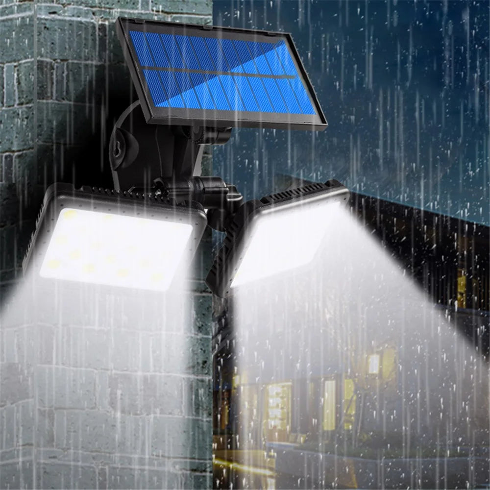 W770B COB Double-Head Solar Lamp Waterproof Motion Sensor Garden Yard Street Path Wall Lamp - 6