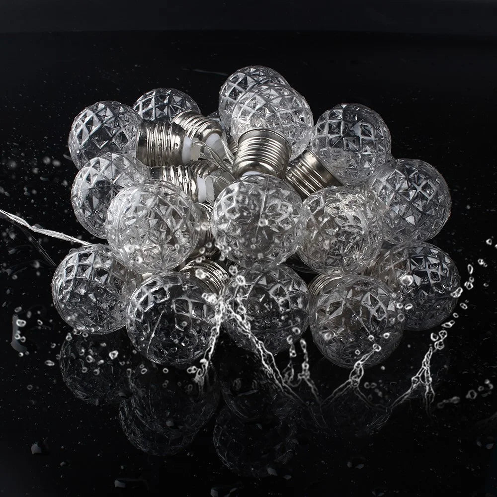 6M 20LED Pineapple Bulb Solar Powered String Light with Remote Control Outdoor Garden Lamp Decoration - 7
