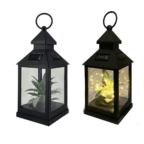 Solar 20 LED Light Outdoor Plant Wind Lamp Lantern Outdoor Yard Path Lawn Hanging Night Lamps - Warm White - 1