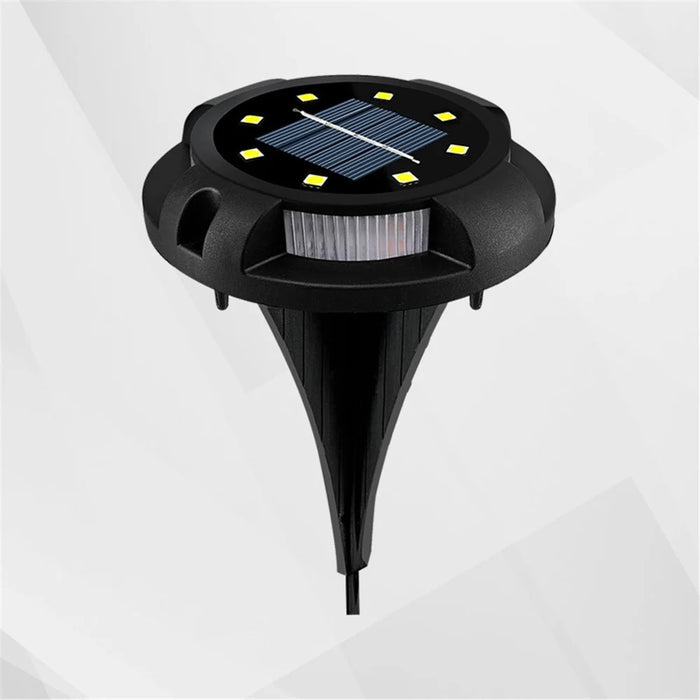 4Pcs SL6001 Outdoor Solar LED Ground Light Garden Lawn Pathway Waterproof Underground Lamp - Warm Light+Colorful Light - 5