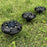4Pcs SL6001 Outdoor Solar LED Ground Light Garden Lawn Pathway Waterproof Underground Lamp - Warm Light+Colorful Light - 7